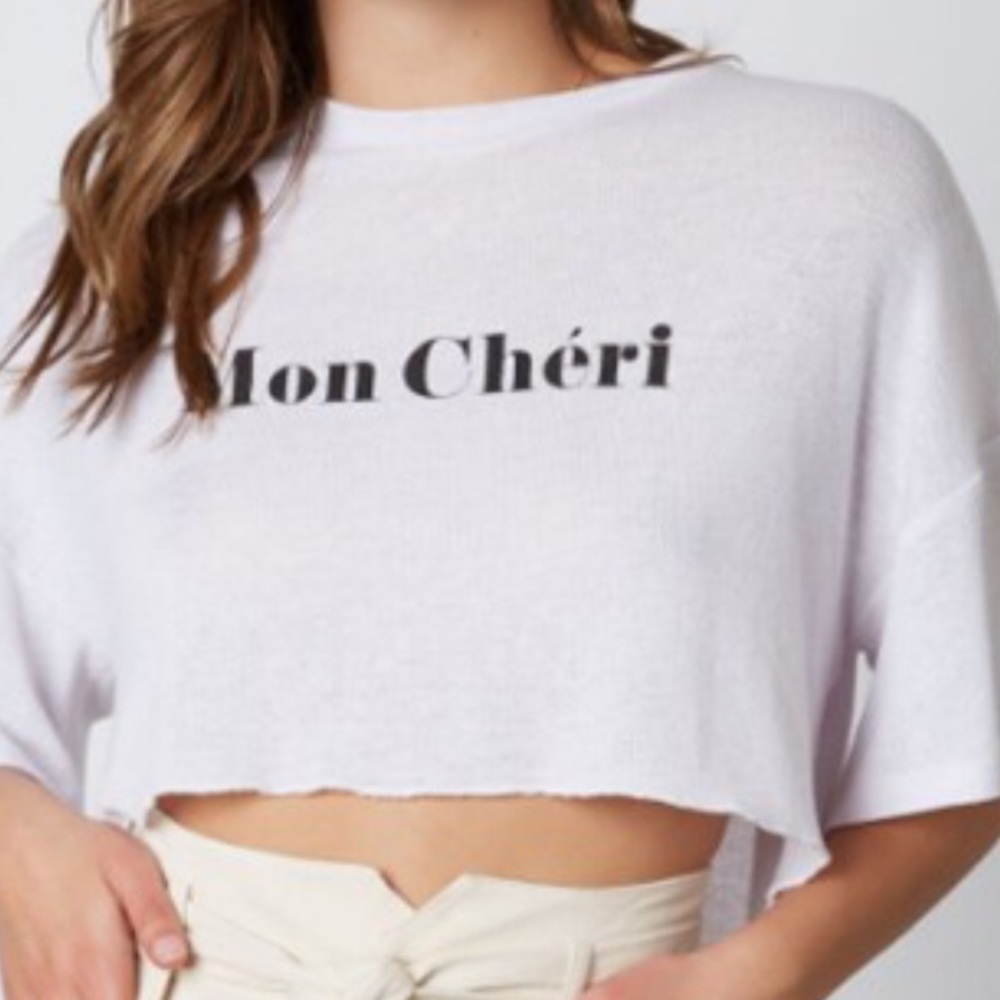 “Mon Cheri” Boxy Crop Top Size Small